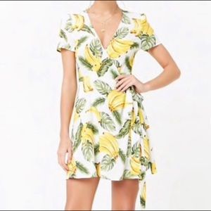 Tropical Wrap Dress